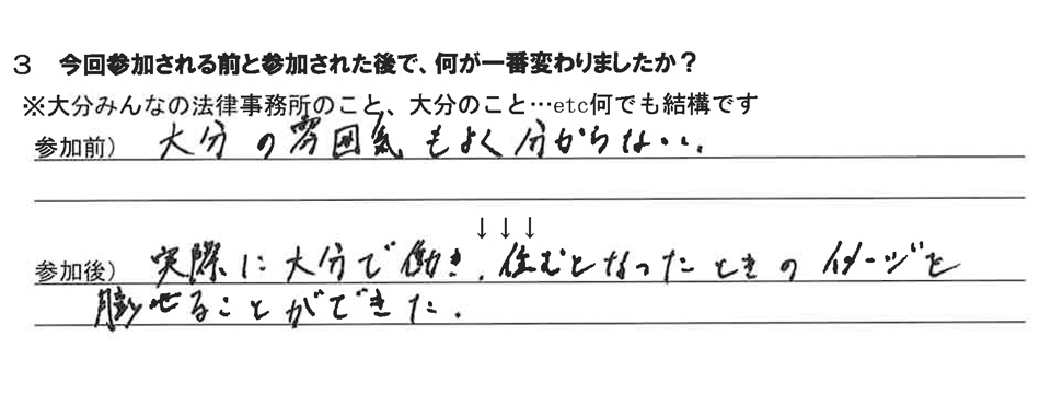 今回参加される前と参加された後で、何が一番変わりましたか？