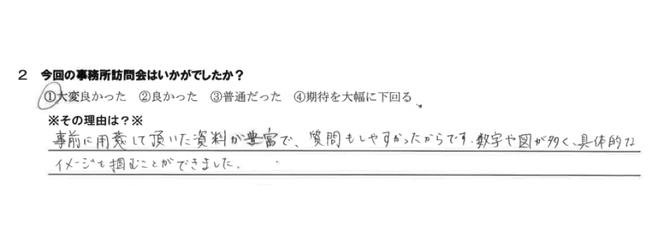 今回の事務所訪問会はいかがでしたか?