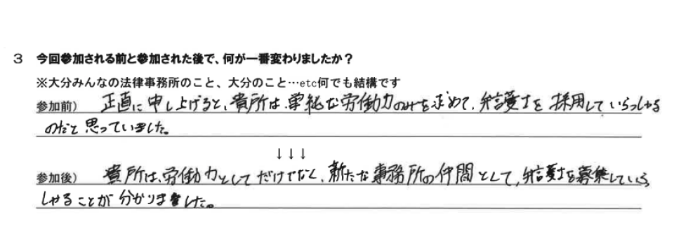 今回参加される前と参加された後で、何が一番変わりましたか?
