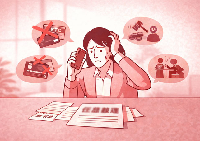 女性が悩んでいるイラスト