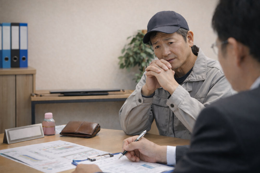 自動車部品工場に勤務されていた男性