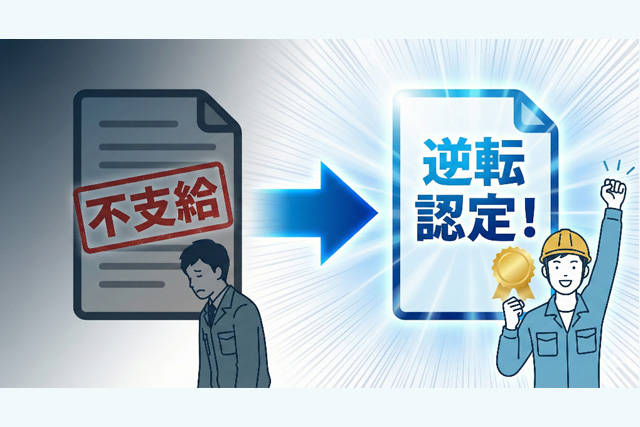 労災不支給から逆転で認定を勝ち取ったプロセスの図解